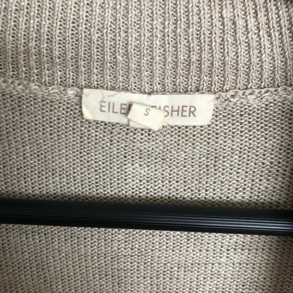 Eileen Fisher Small Brown Linen Cardigan EUC - Picture 2 of 3